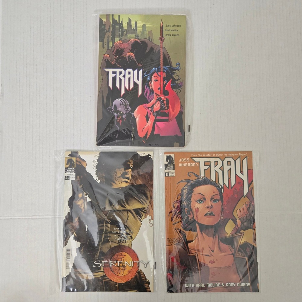 Joss Whedon Comic Lot Fray Graphic Novel TPB Serenity #2 Fray #8 Dark Horse VTG